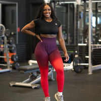 Ombré Red Leggings