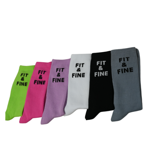 FIT & FINE Crew Socks (long) BUNDLE 6 Colors