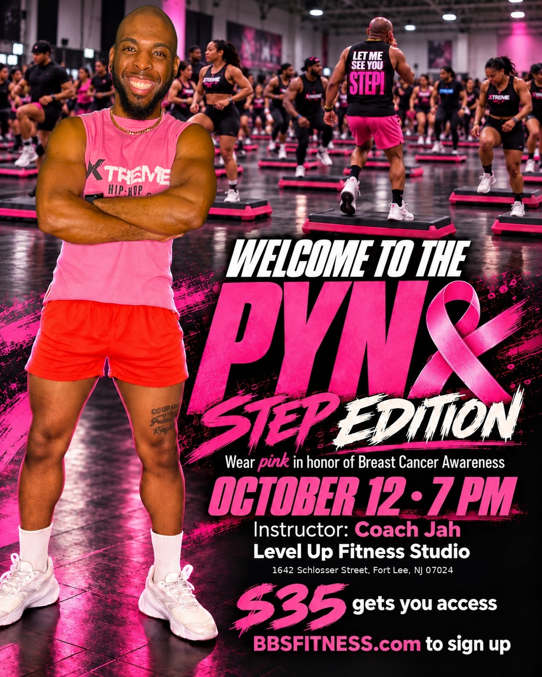 Step Class: Welcome to the Pynk W Coach Jah Monday Oct 12th 7pm