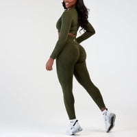 Olive Green Seamless Leggings | Olive Seamless Leggings | BodiesByShy