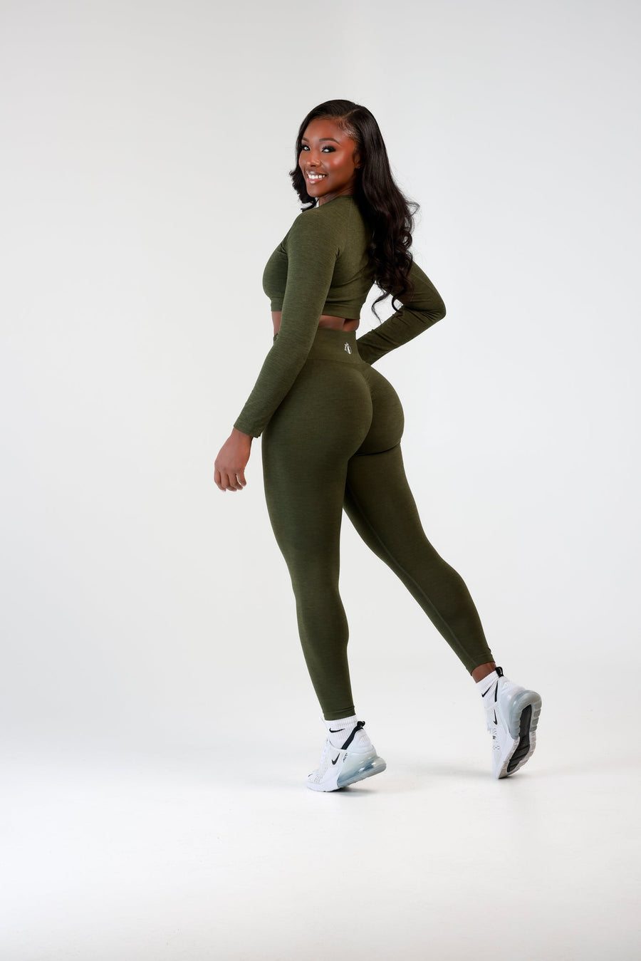 Olive Green Seamless Leggings | Olive Seamless Leggings | BodiesByShy