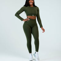 Olive Green Seamless Leggings | Olive Seamless Leggings | BodiesByShy